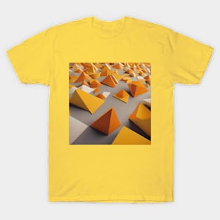 Ethereal Elegance: Gilded 3D Geometry T-Shirt